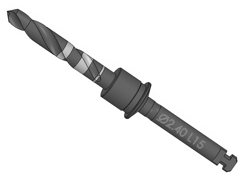 Taper drill, Ø2.40 × 15 mm, AK Series Surgical Kit