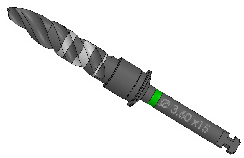 Taper drill, Ø3.60 × 15 mm, AK Series Surgical Kit