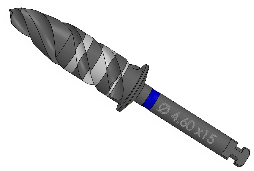 Taper drill, Ø4.60 × 15 mm, AK Series Surgical Kit