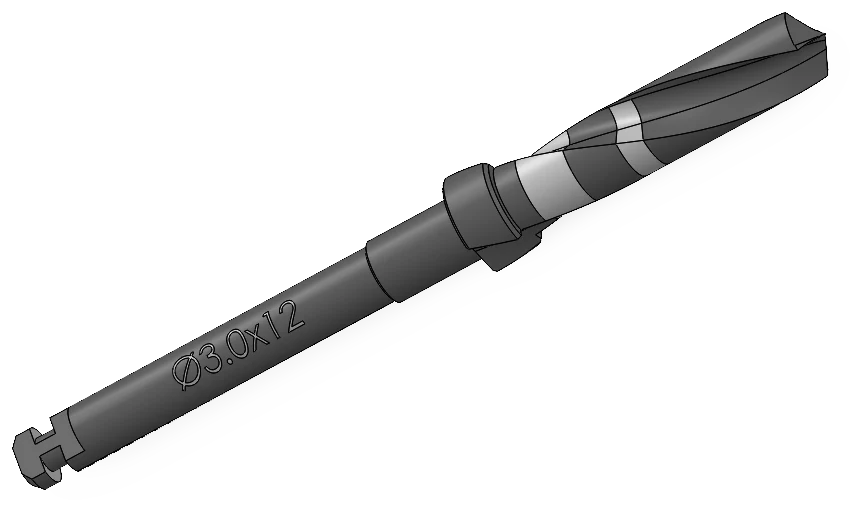 Pilot drill, Ø3.00 × 12 mm, SP Series (S-Fix Pro) Surgical Kit