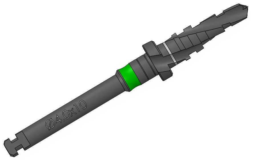 Step drill, Ø4.00 × 10 mm, SP Series (S-Fix Pro) Surgical Kit