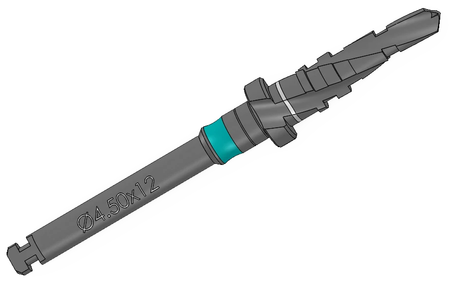 Step drill, Ø4.50 × 12 mm, SP Series (S-Fix Pro) Surgical Kit