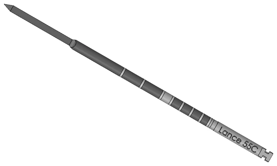 Lance drill, 55 mm, marked Lance 55C, ZE Series Surgical Kit