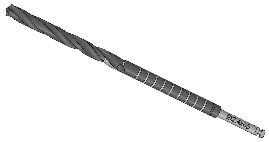 Twist drill, Ø3.50 × 65 mm, ZE Series Surgical Kit