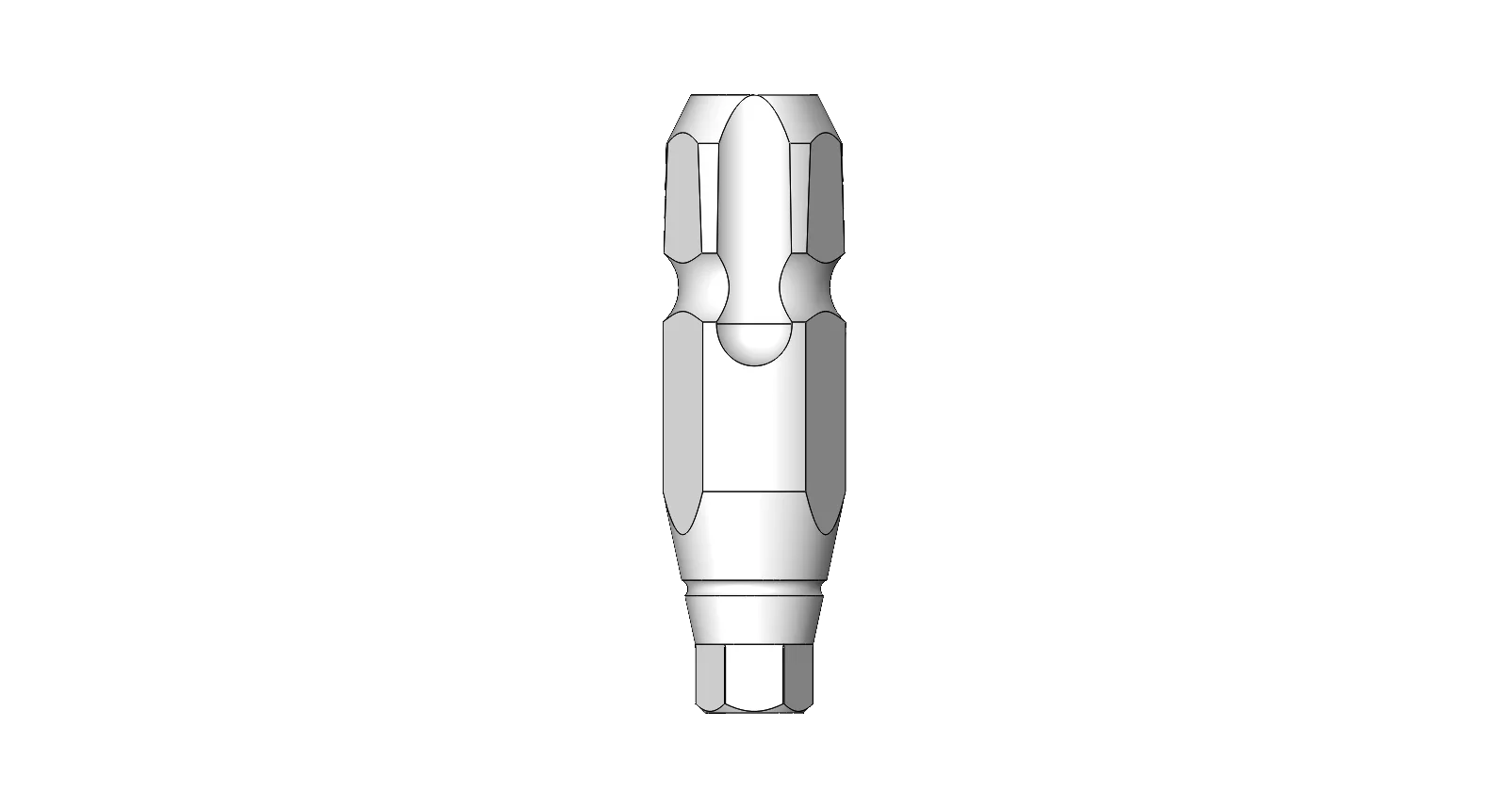 Closed tray impression coping — long