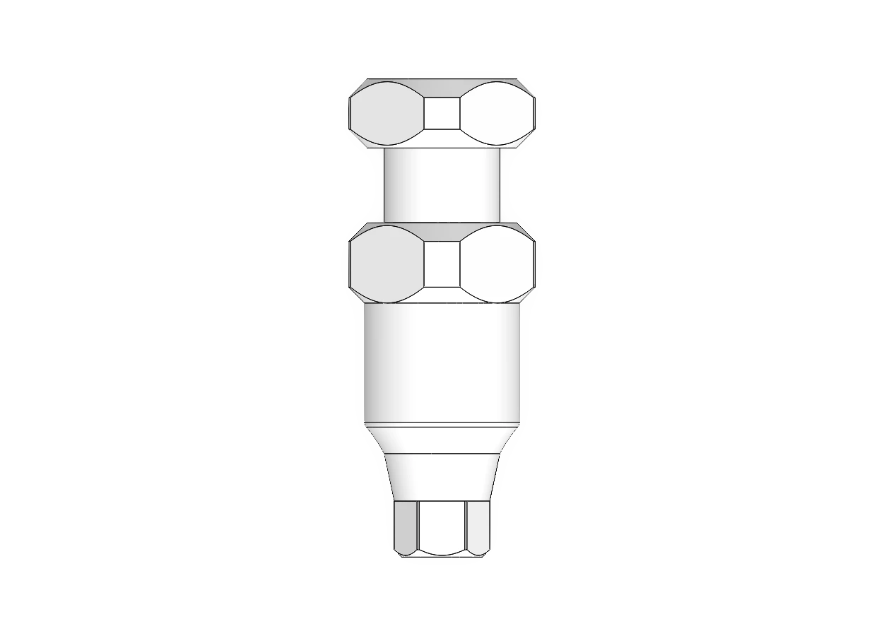 Open tray impression coping Ø4.15 — 1.0 mm collar