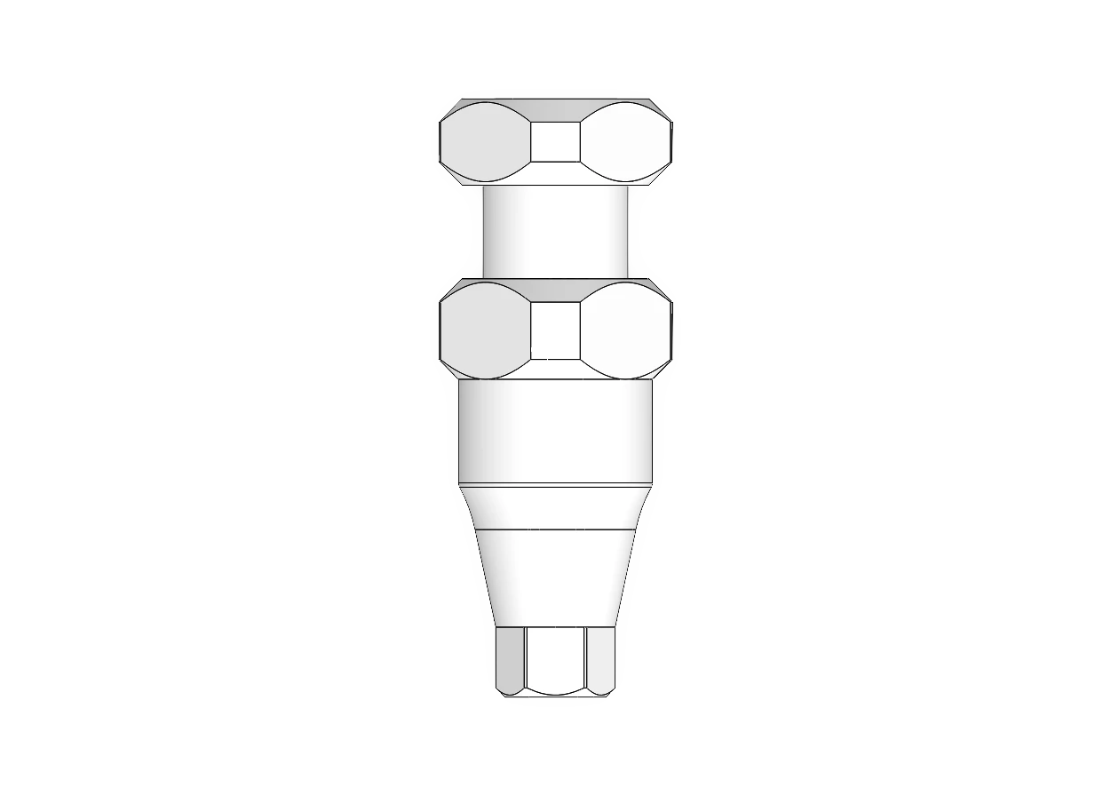 Open tray impression coping Ø4.15 — 2.0 mm collar