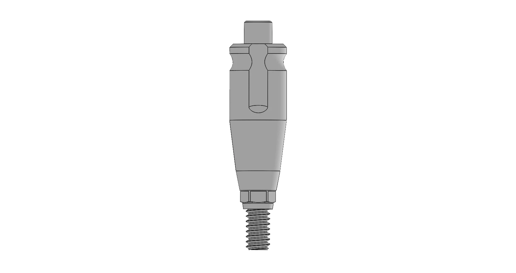 K closed tray impression coping — short
