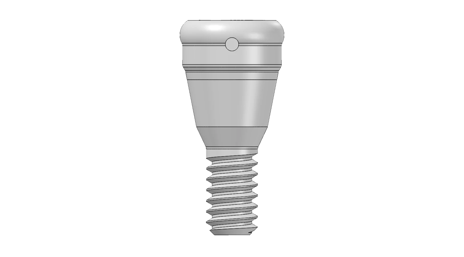 K locator abutment — 0 mm collar